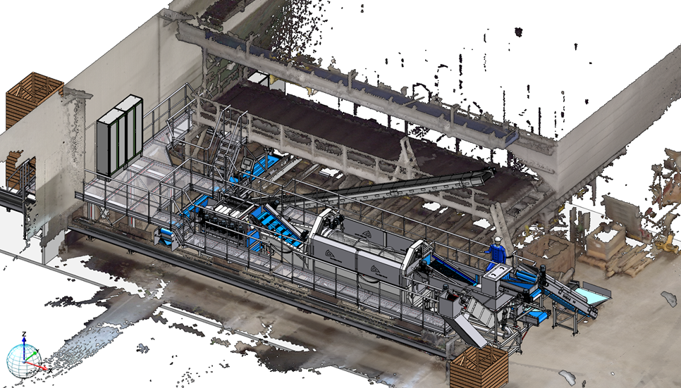 3D lijn met pointcloud